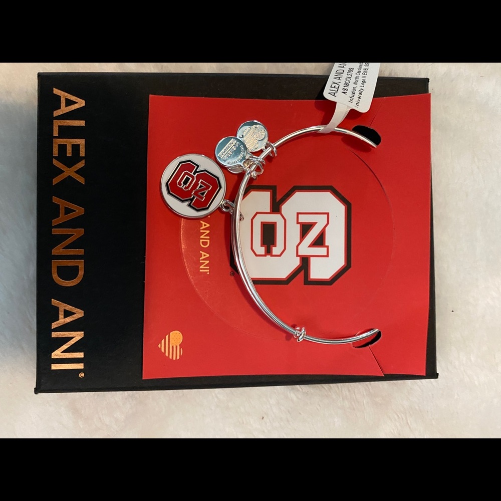 NC State University Logo Charm Bangle